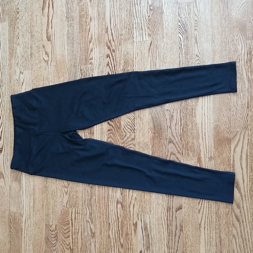 (S) Kyodan Classic Black Ultra Soft Stretch High Rise Leggings Athleisure